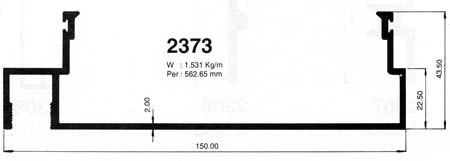 alumunium Curtain Wall-Curtain Wall Group 2305